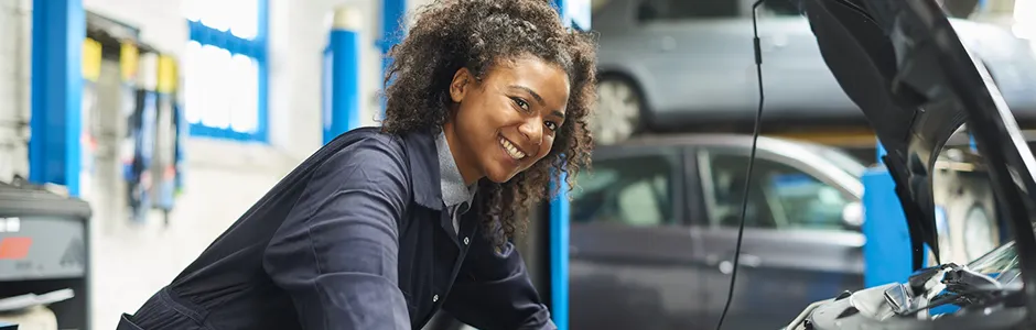 black female trade school student