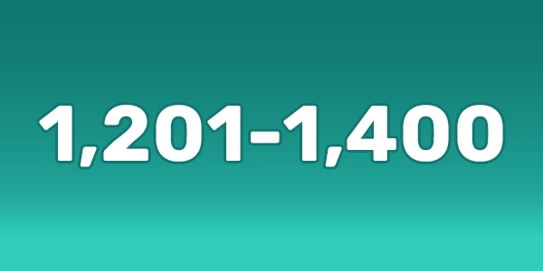 SAT Scores From 1,201 To 1,400